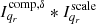 $ I_{q_{r}}^{\mathrm{comp, \delta}}*I_{q_{r}}^{\mathrm{scale}} $