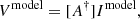 $$ \begin{aligned} V ^ \mathrm{model} = [A ^ {\dag }]I ^ \mathrm{model}, \end{aligned} $$