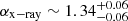 $ \alpha_{\mathrm{x-ray}} \sim 1.34^{+0.06}_{-0.06} $