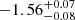 $ -1.56^{+0.07}_{-0.08} $