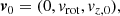 $$ \begin{aligned}&{\boldsymbol{v}}_0 = (0,{ v}_{\rm rot},{ v}_{z,0}), \end{aligned} $$
