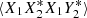 $ \langle X_1X_2^*X_1Y_2^*\rangle $