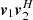 $ \boldsymbol{v}_1\boldsymbol{v}_2^H $