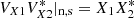 $ V_{X1}V_{X2}^*|_{\rm n,s}=X_1X_2^* $
