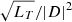 $ \sqrt{L_T}/|D|^2 $