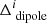 $ \Delta_{\text{ dipole}}^{i} $