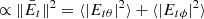 $ \propto\|{\bar{E}_t}\|^2=\langle|E_{t\theta}|^2 \rangle +\langle|E_{t\phi}|^2 \rangle $