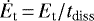 \begin{equation*}{\dot E_{\textrm{t}}}\,{=}\,E_{\textrm{t}}/t_{\textrm{diss}} \, \end{equation*}