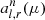 $ a^{n}_{l,r}(\mu) $