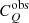 $ C_{{Q}}^{\mathrm{obs}} $