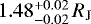 $1.48^{&#x002B;0.02}_{-0.02}\,{R_{\textrm{J}}}$