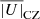 $ \overline{\left|U\right|}_{\mathrm{CZ}} $