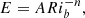 $$ \begin{aligned} E = A Ri_{b}^{-n} , \end{aligned} $$