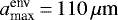 $a_{\textrm{max}}^{\textrm{env}}\,{=}\,110\, \mu {\textrm{m}}$