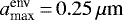 $a_{\textrm{max}}^{\textrm{env}}\,{=}\,0.25\, \mu {\textrm{m}}$