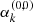 $ \alpha_k^{(0,0)} $