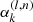 $ \alpha_k^{(l,n)} $
