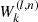 $ W_{k}^{(l,n)} $