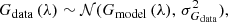 $$ \begin{aligned} G_{\rm data}\,(\lambda )\sim {\mathcal{N} }(G_{\rm model}\,(\lambda ),\,\sigma _{G_{\rm data}}^2), \end{aligned} $$