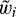 $\tilde{w}_i$