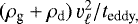 $(\rho_{\textrm{g}} &#x002B; \rho_{\textrm{d}}) \, \varv_{\ell}^2 /t_{\textrm{eddy,}}$