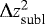 $\Delta z_{\textrm{subl}}^2$
