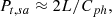 $$ \begin{aligned} P_{t,sa} \approx 2 L /C_{ph}, \end{aligned} $$