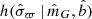 $ h(\hat{\sigma}_\varpi\, |\, \hat{m}_G,\hat{b}) $