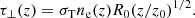 $$ \begin{aligned} \tau _{\perp }(z) = \sigma _{\rm T} n_{\rm e}(z) R_0 (z/z_0)^{1/2}. \end{aligned} $$