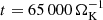 $ t=65\,000\,\Omega_{\mathrm{K}}^{-1} $