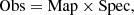 $$ \begin{aligned} \mathrm{Obs} = \mathrm{Map}\times \mathrm{Spec}, \end{aligned} $$