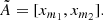 $$ \begin{aligned} \tilde{A} = [x_{m_1},x_{m_2}] . \end{aligned} $$