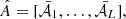 $$ \begin{aligned} \hat{A} = [\bar{\mathcal{A} _1},\ldots ,\bar{\mathcal{A} _L}], \end{aligned} $$