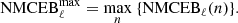 $$ \begin{aligned} \text{NMCEB}_\ell ^{\text{max}} = \underset{n}{\mathrm{max}}\ \{\text{NMCEB}_\ell (n)\}. \end{aligned} $$