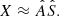 $$ \begin{aligned} X \approx \hat{A}\hat{S}. \end{aligned} $$