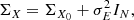 $$ \begin{aligned} \Sigma _X = \Sigma _{X_0} + \sigma _E^2 I_N, \end{aligned} $$