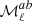 $ \mathcal{M}_\ell^{ab} $