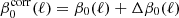 $ {{\beta}^{\rm corr}_{0}(\ell)}={{\beta}_{0}(\ell)}+\Delta{{\beta}_{0}(\ell)} $