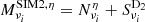 $ M^{\rm SIM2,\eta}_{\nu_i} = N^\eta_{\nu_i}+S^{{\rm D}_2}_{\nu_i} $