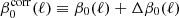 $ {{\beta}^{\rm corr}_{0}(\ell)}\equiv{{\beta}_{0}(\ell)}+\Delta {{\beta}_{0}(\ell)} $