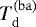 $T_{\mathrm{d}}^{\mathrm{(ba)}}$
