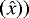 $\bm(\hat{x}))$