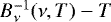 $B_{\nu}^{-1}(\nu,T) - T$