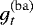 $g_{t}^{(\mathrm{ba})}$