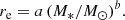$$ \begin{aligned} r_{\rm e} = a\,({M}_*/{M}_{\odot })^b. \end{aligned} $$