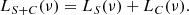$$ \begin{aligned} L_{S+C}(\nu ) = L_S(\nu )+L_C(\nu ) .\end{aligned} $$