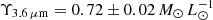 $ \Upsilon_{3.6\,\mu{\rm m}}=0.72\pm0.02\,{M}_\odot\,{L}_\odot^{-1} $