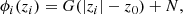 $$ \begin{aligned} \phi _i(z_i) = G (|z_i| - z_0) + N, \end{aligned} $$