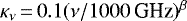 $\kappa_{\nu}\,{=}\,0.1 (\nu / 1000 \,\textrm{GHz})^{\beta}$