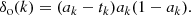 $$ \begin{aligned} \delta _{\rm o}(k) = (a_k - t_k)a_k(1-a_k). \end{aligned} $$